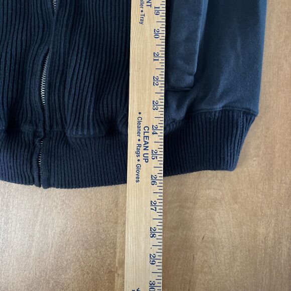 Vintage Ecko Unltd Jacket 2XL Zip Ribbed Mock Neck Black Biker Street XXL Y2K - Picture 14 of 15